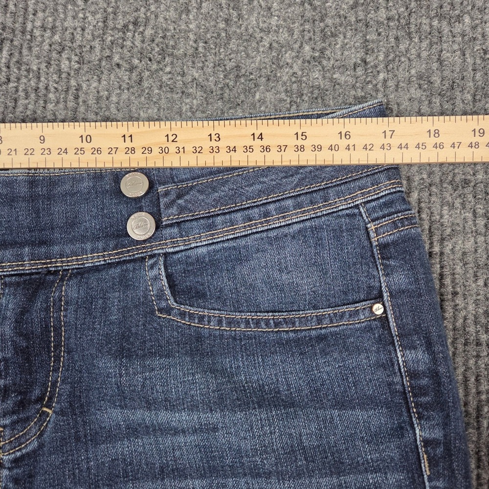 White House Black Market Blanc Trouser Leg Jeans Dark Wash Blue Size 8 - Picture 7 of 11